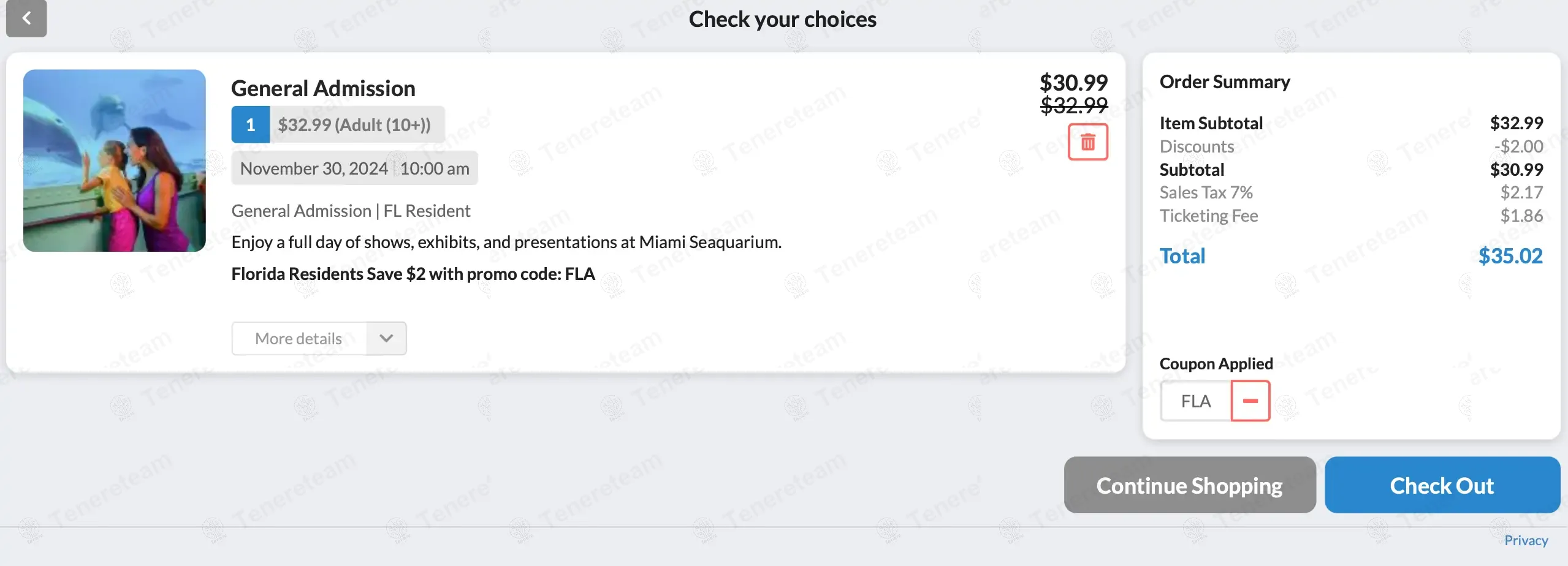 Miami Seaquarium coupon code: $2 off with fla. Tested and valid as 1 year ago.