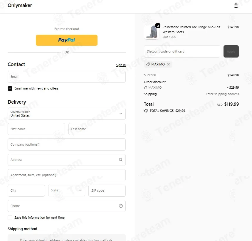 Only Maker coupon code: 20% off with MAXIMO. Tested and valid as 1 month ago.