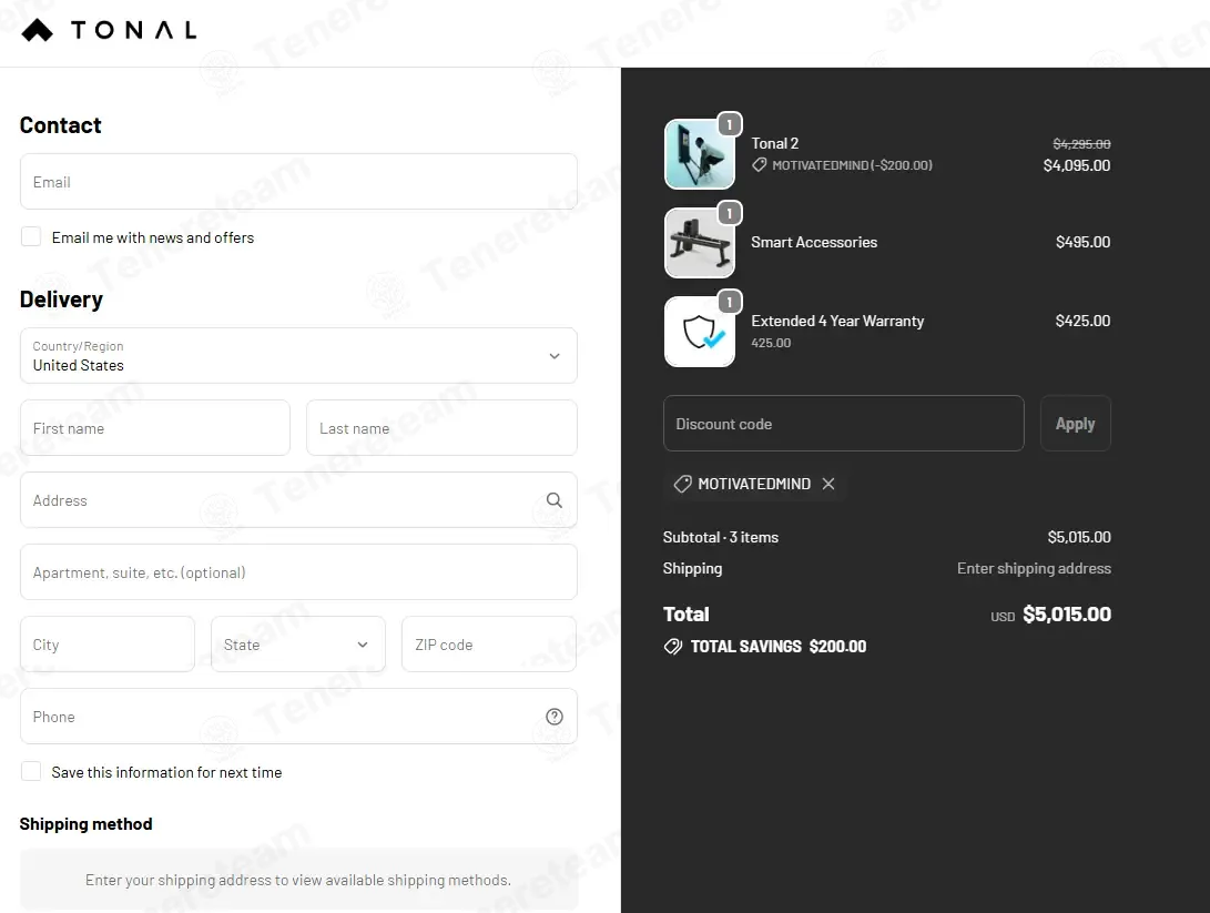 Tonal apply coupon code