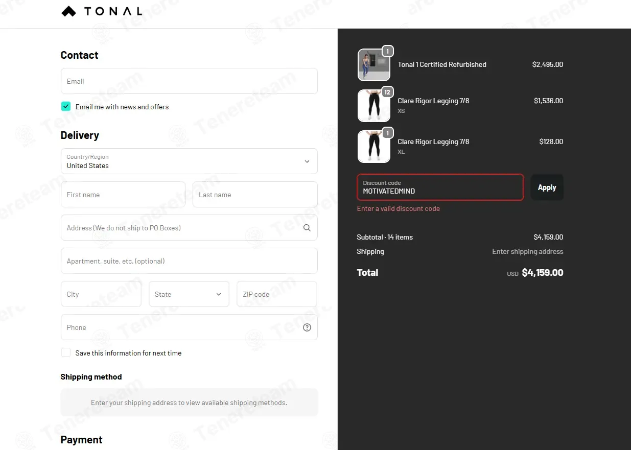 Tonal coupon code: $200 off with MOTIVATEDMIND. Tested and valid as 3 weeks ago.