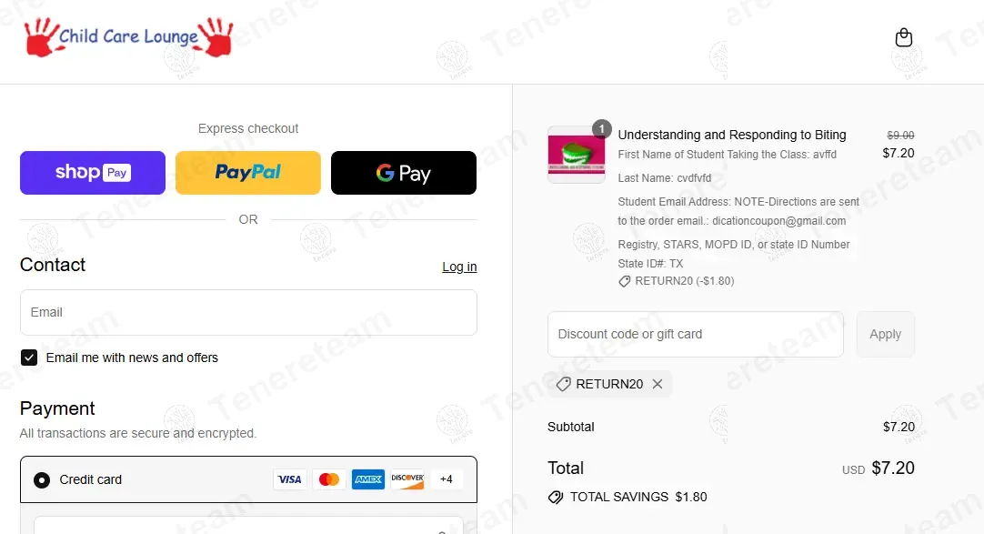 Child Care Lounge coupon code: 20% off with RETURN20. Tested and valid as 9 months ago.