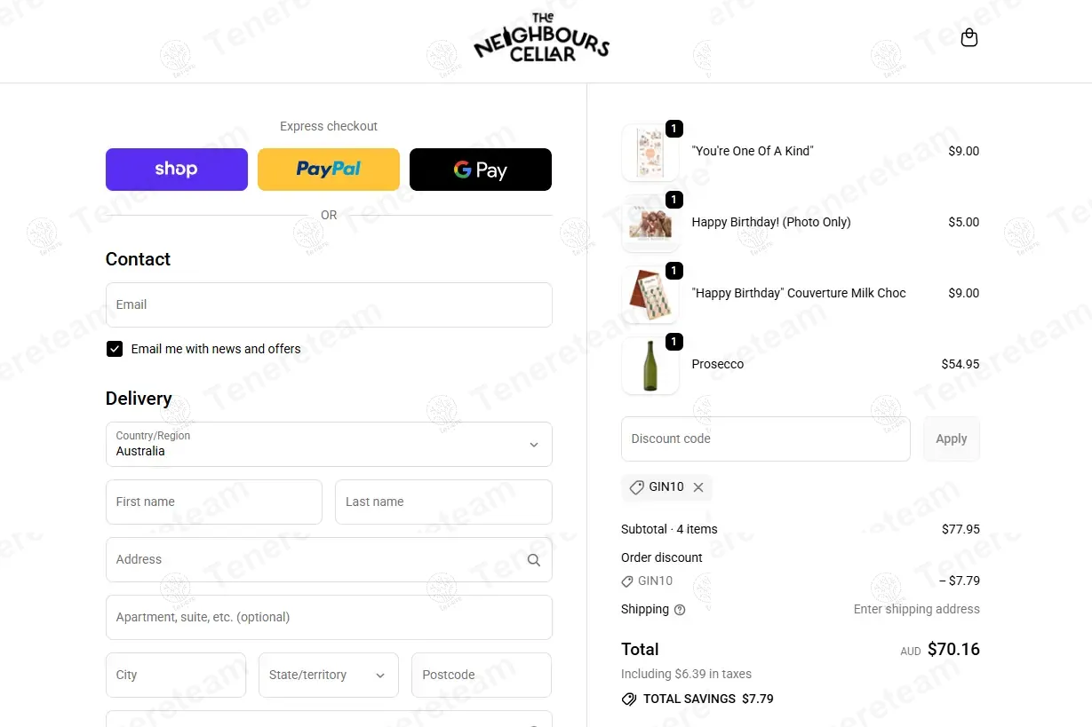 The Neighbours Cellar coupon code: 10% off with GIN10. Tested and valid as 9 months ago.