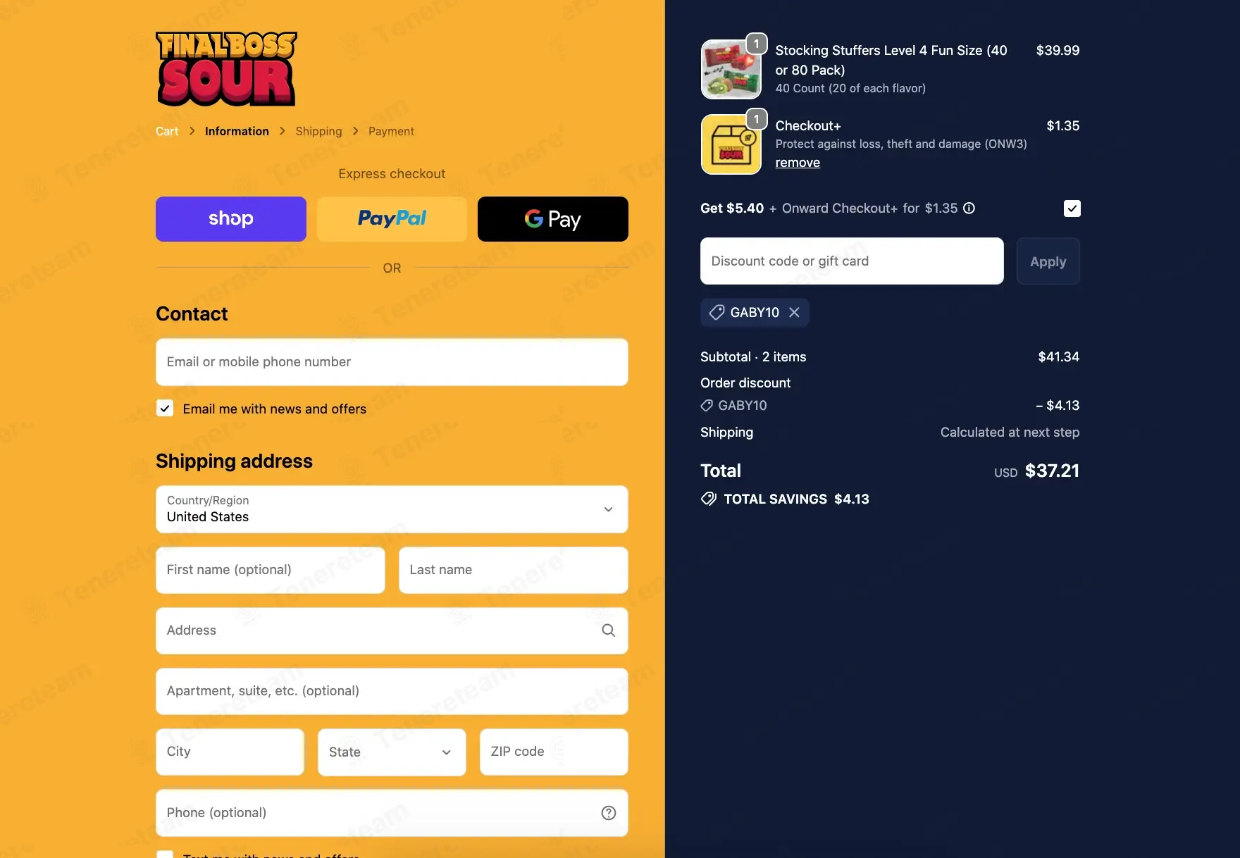Final Boss Sour coupon code: 10% off with GABY10. Tested and valid as 1 week ago.