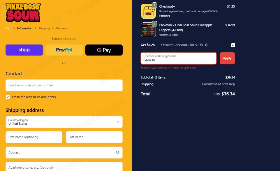 Final Boss Sour coupon code: 10% off with GABY10. Tested and valid as 1 week ago.