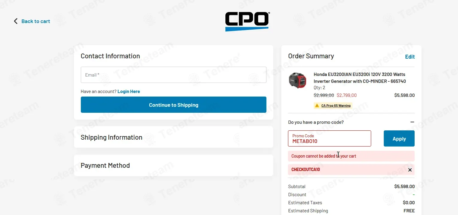 CPO Dewalt coupon code: 10% off with METABO10. Tested and valid as 1 month ago.
