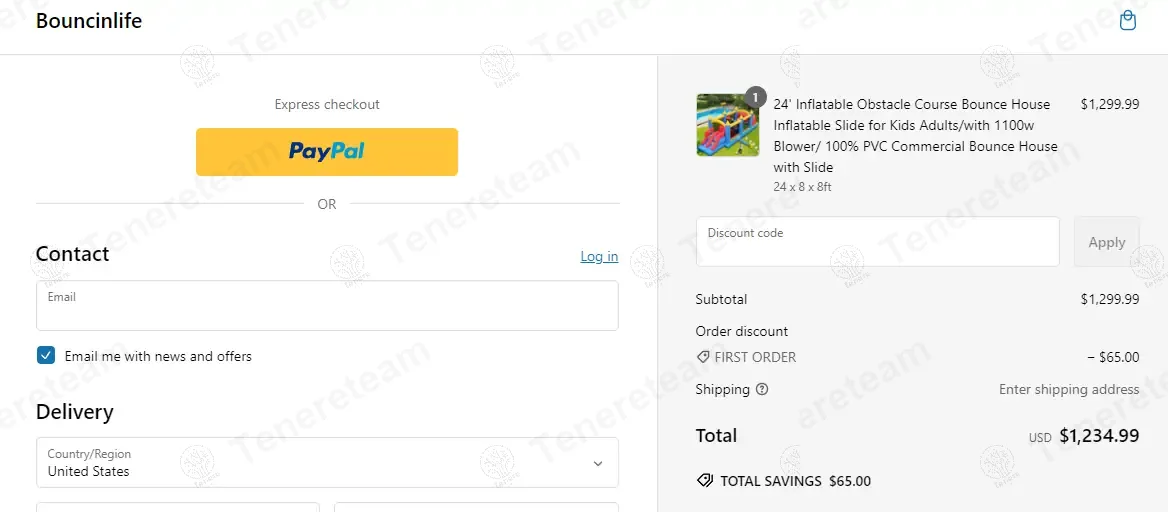 Bouncin Life coupon code: 5% off with FIRST ORDER. Tested and valid as 1 year ago.