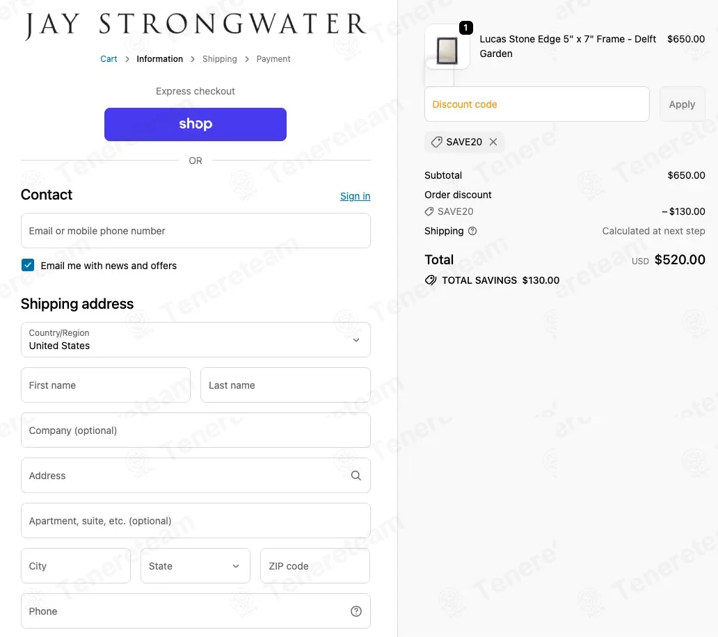 Jay Strongwater coupon code: 20% off with SAVE20. Tested and valid as 7 months ago.