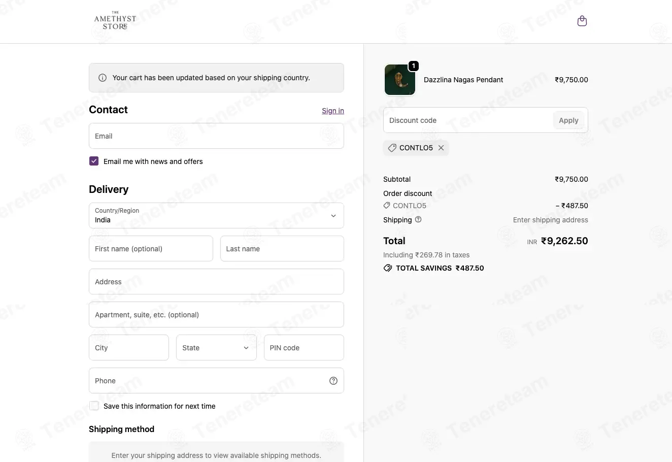 The Amethyst Store coupon code: 5% off with CONTLO5. Tested and valid as 1 month ago.