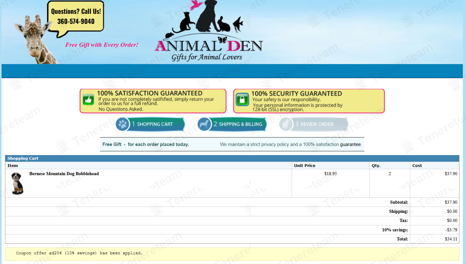 Animal Den coupon code: 10% off with ad204. Tested and valid as 1 year ago.