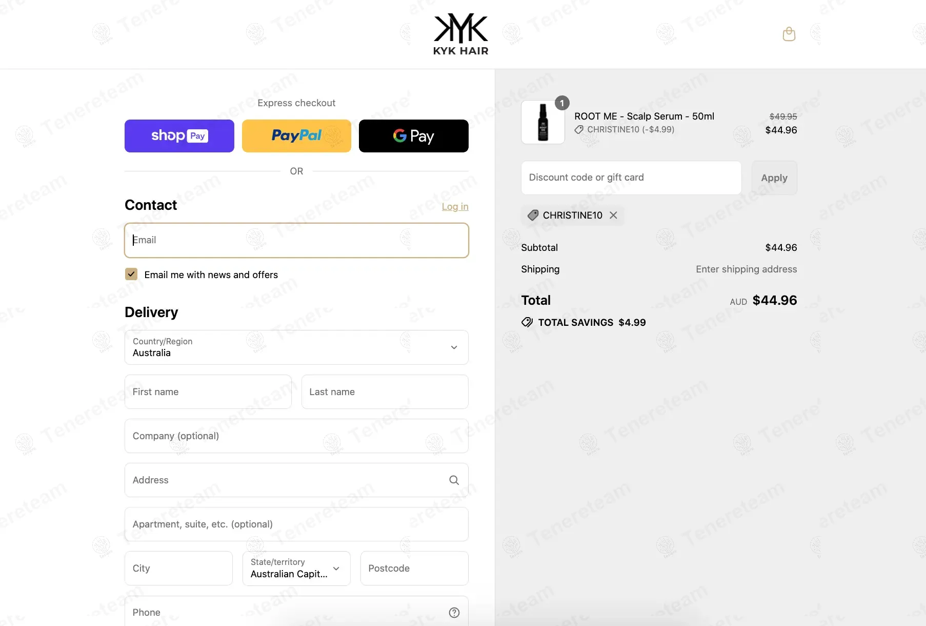 KYK Hair Care coupon code: 10% off with CHRISTINE10. Tested and valid as 7 months ago.