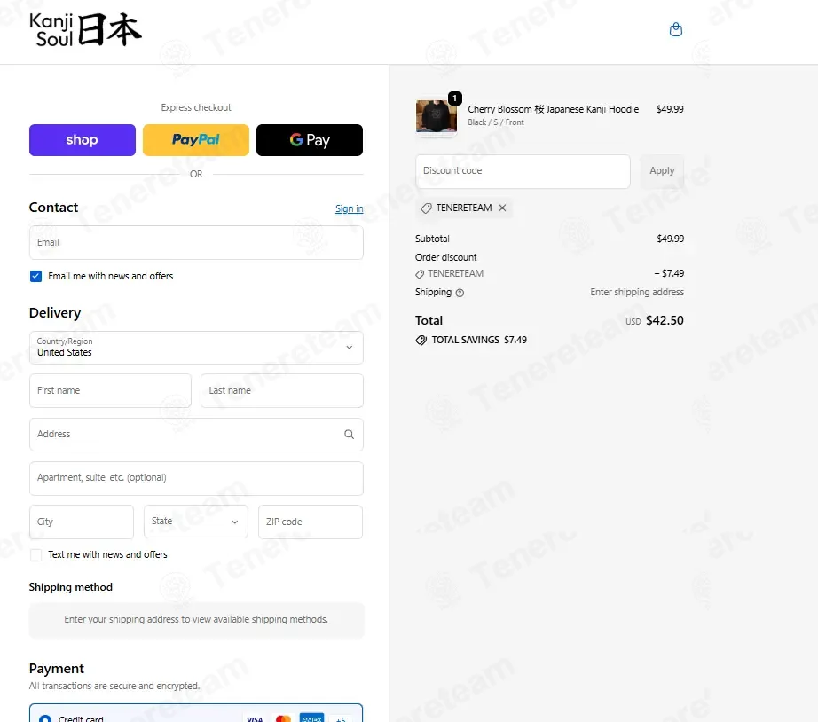 Kanji Soul coupon code: 15% off with TENERETEAM. Tested and valid as 3 days ago.