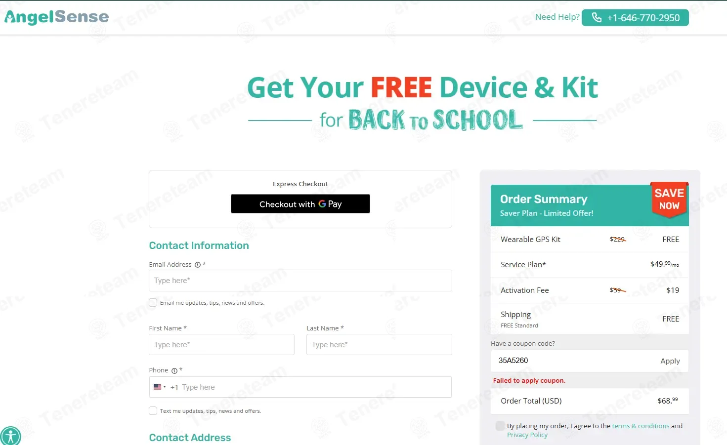 Angelsense coupon code: $50 off with 35A5260. Tested and valid as 1 day ago.