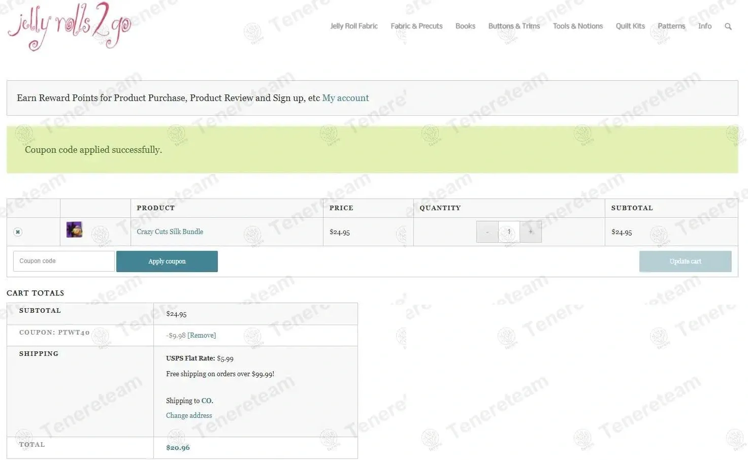 Jelly Rolls 2 Go coupon code: 40% off with PTWT40. Tested and valid as 4 months ago.