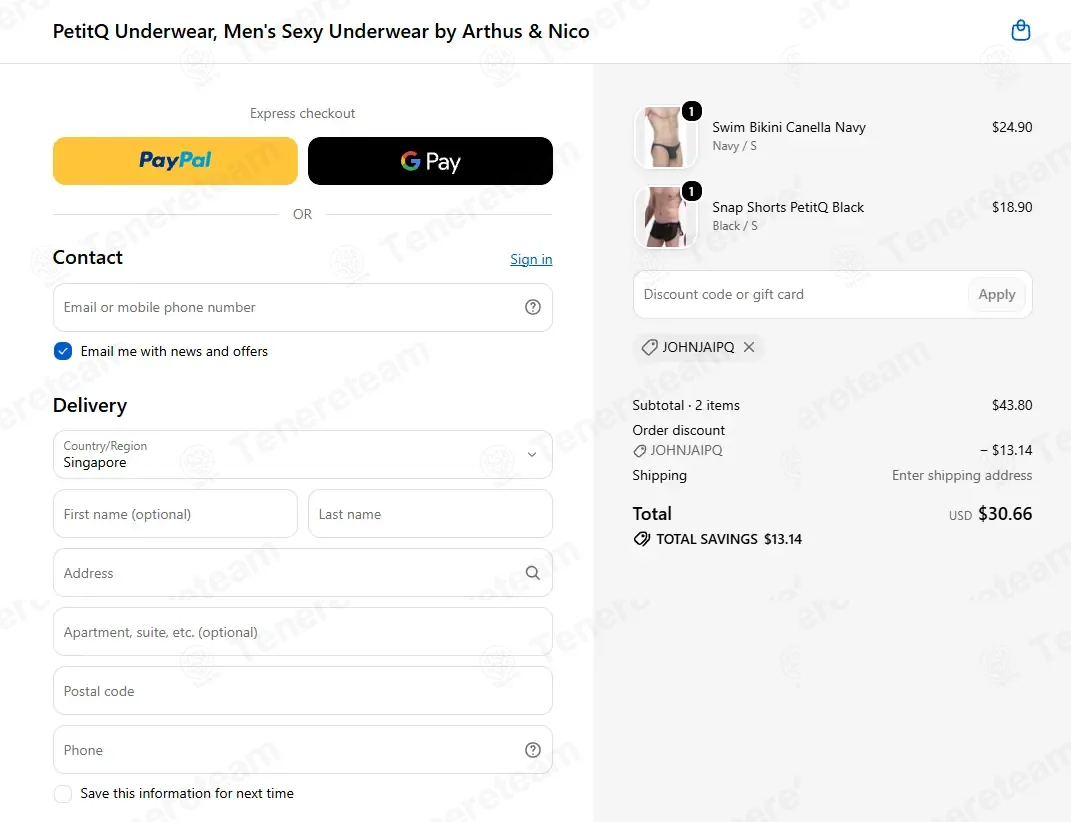 PetitQ World coupon code successfully applied at checkout