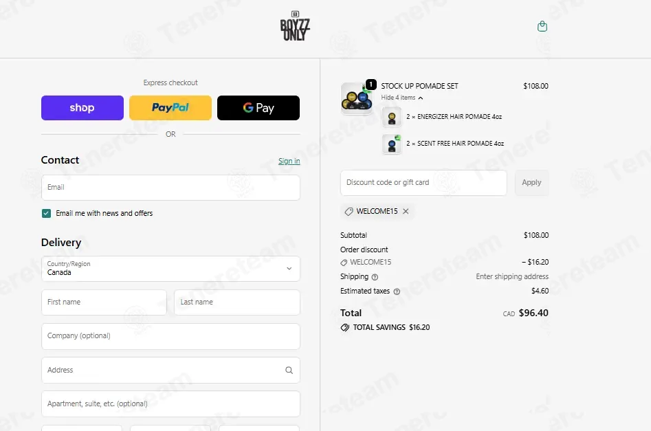 Boyzz Only coupon code: 15% off with WELCOME15. Tested and valid as 1 month ago.