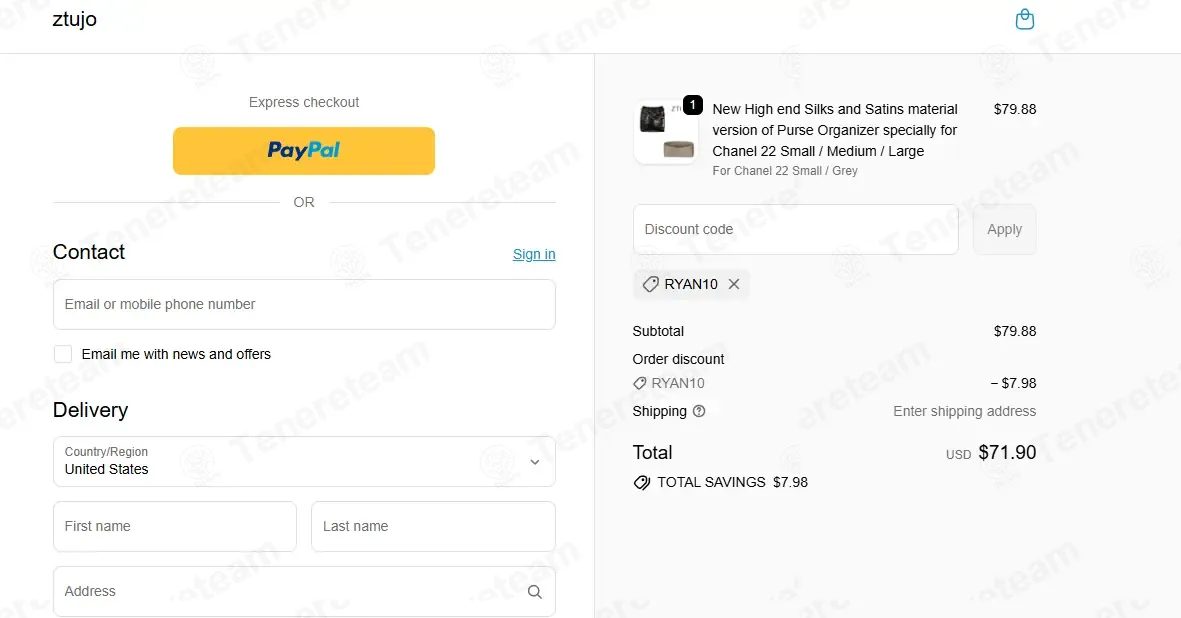 Ztujo coupon code: 10% off with RYAN10. Tested and valid as 1 month ago.