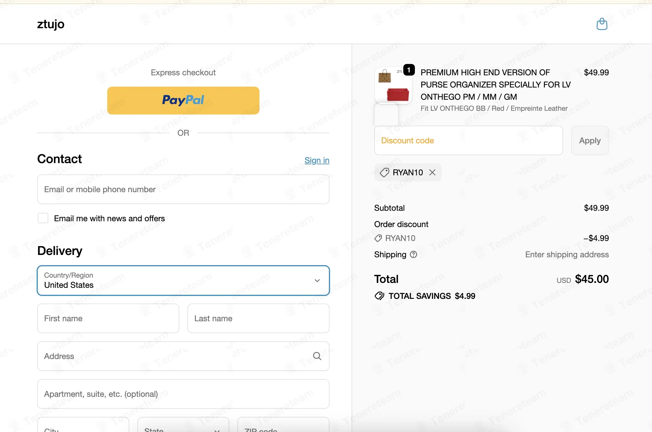 Ztujo coupon code: 10% off with RYAN10. Tested and valid as 1 month ago.