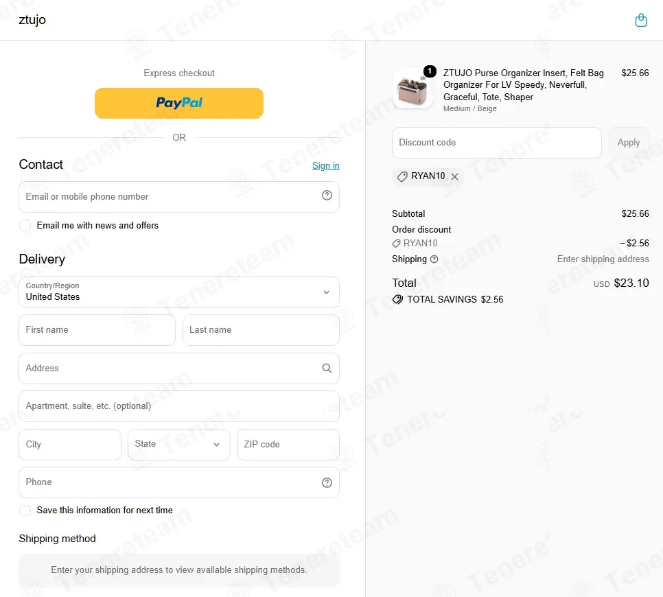 Ztujo coupon code: 10% off with RYAN10. Tested and valid as 1 month ago.