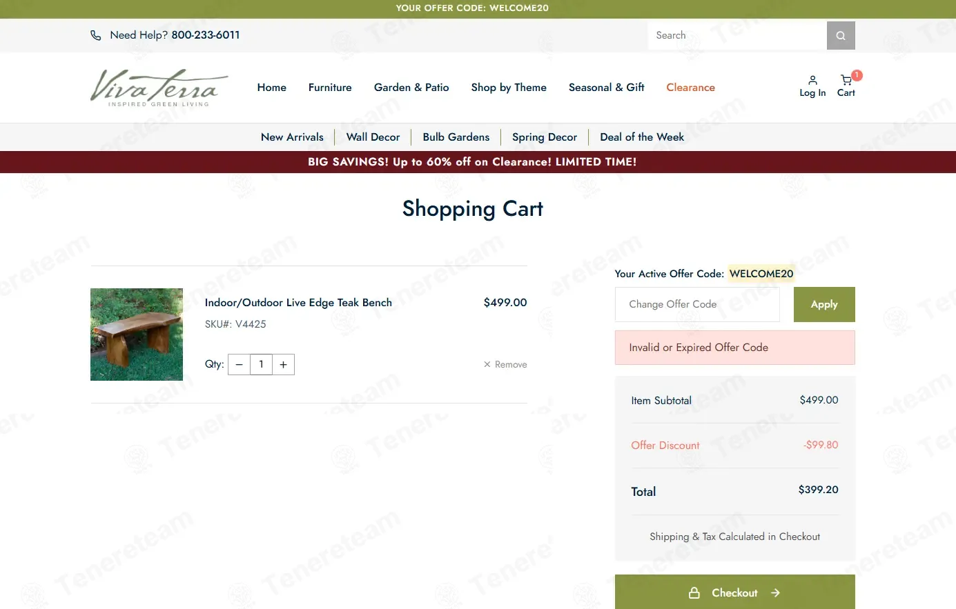 Vivaterra coupon code: 25% off with PRESENT25. Tested and valid as 3 weeks ago.