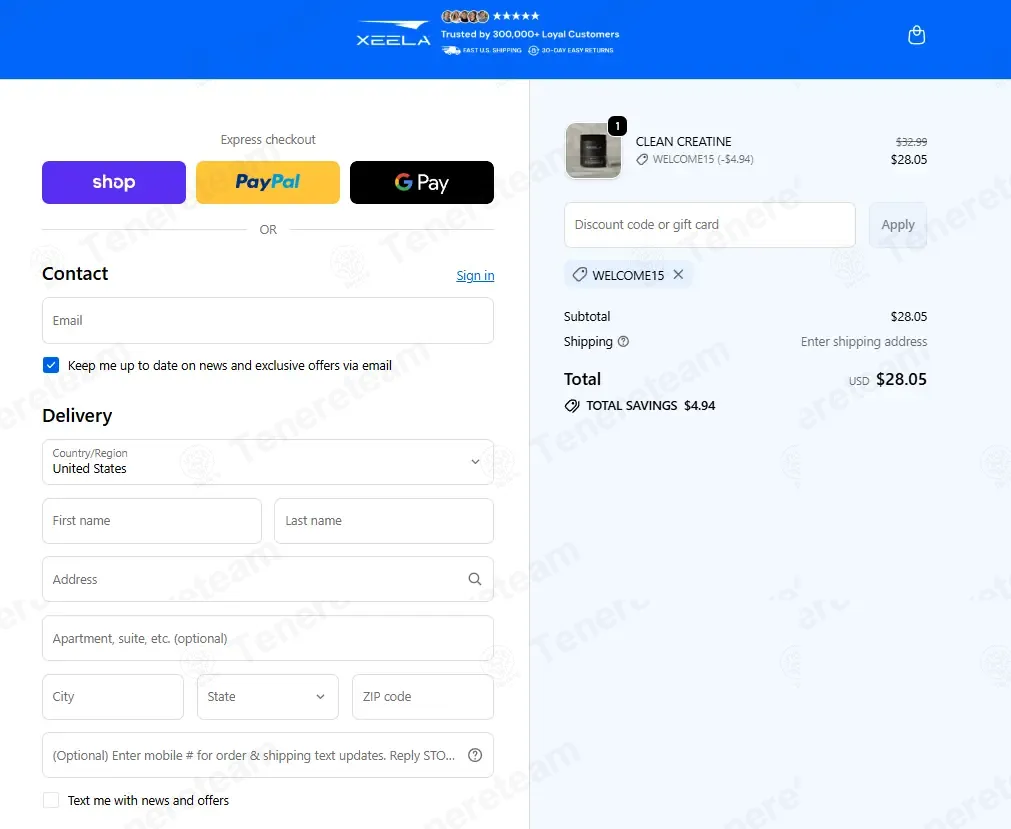 Xeela Fitness coupon code: 15% off with WELCOME15. Tested and valid as 2 months ago.