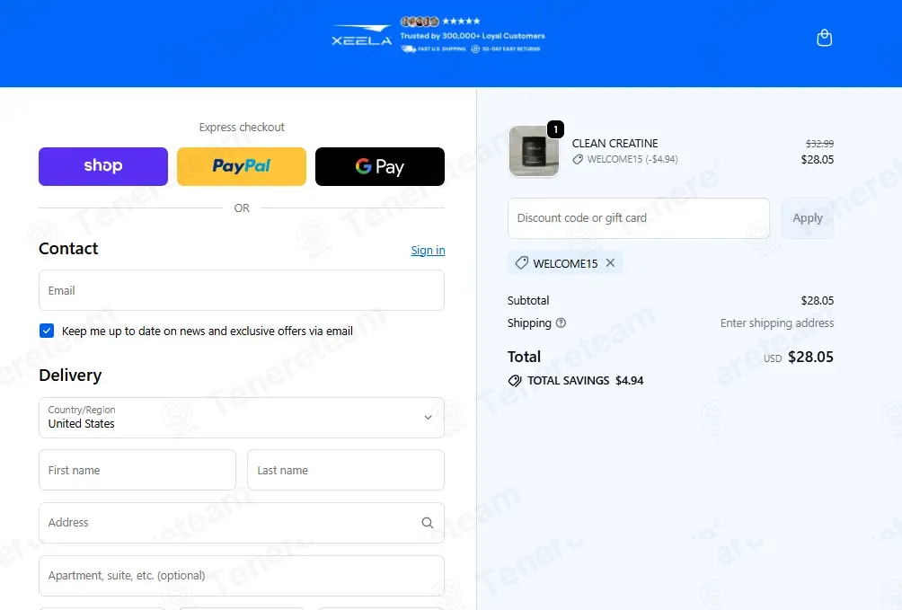 Xeela Fitness coupon code: 15% off with WELCOME15. Tested and valid as 2 months ago.