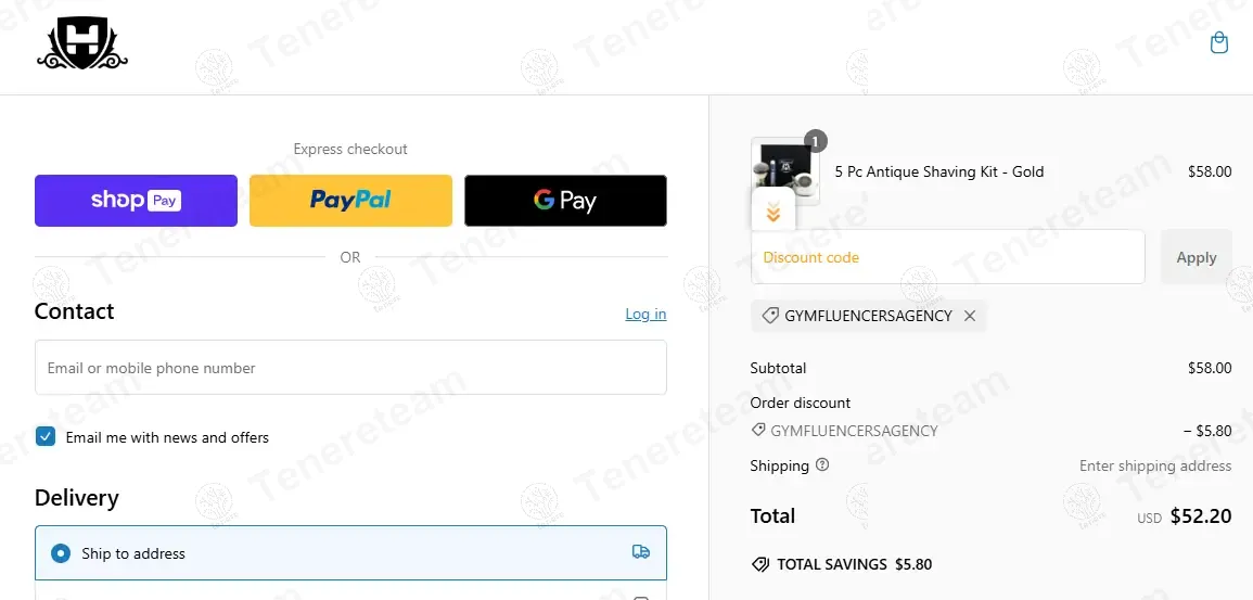 HARYALI LONDON coupon code: 10% off with GYMFLUENCERSAGENCY. Tested and valid as 1 year ago.