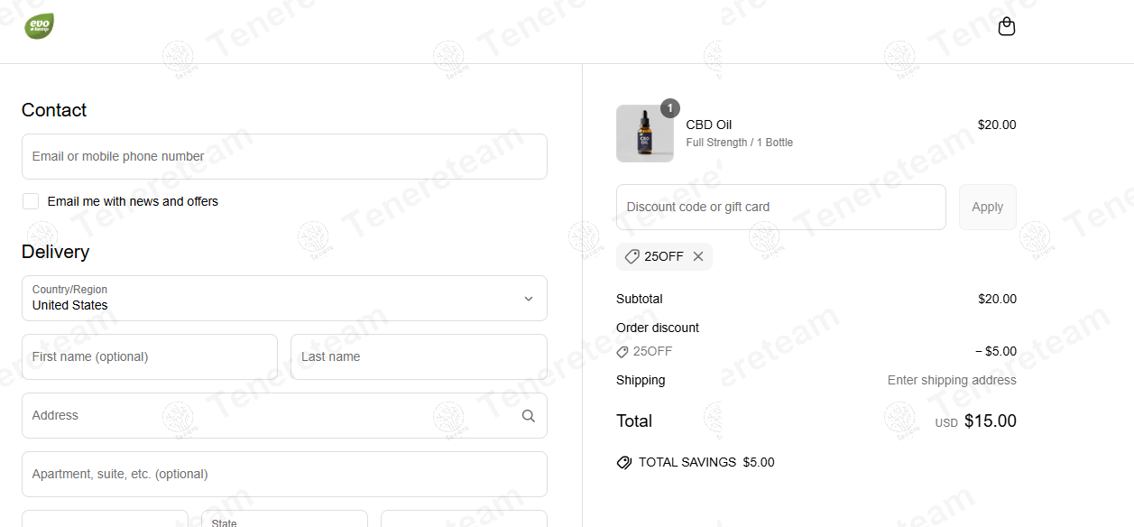 Evo Hemp coupon code: 25% off with 25OFF. Tested and valid as 1 year ago.