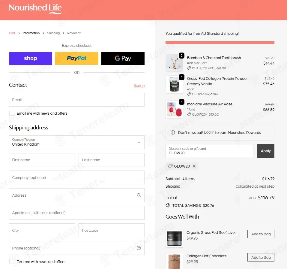 Nourished Life coupon code: 20% off with GLOW20. Tested and valid as 9 months ago.