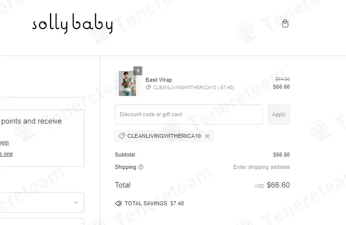 Solly Baby coupon code: 10% off with CLEANLIVINGWITHERICA10. Tested and valid as 1 year ago.