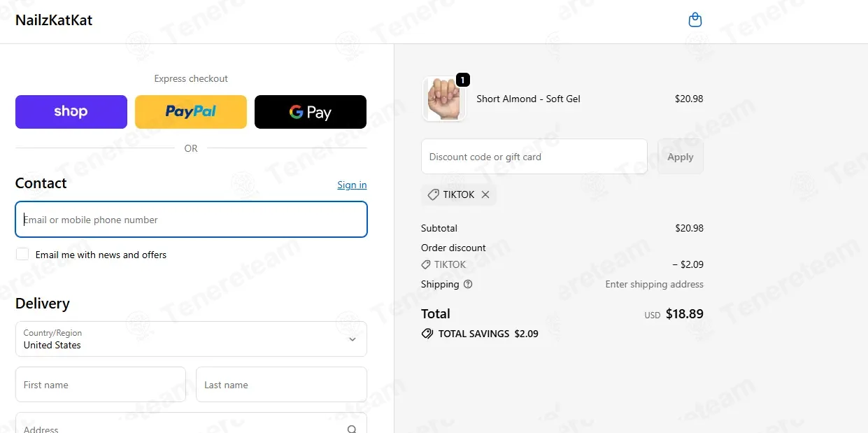 NailzKatKat coupon code: 10% off with TIKTOK. Tested and valid as 7 months ago.