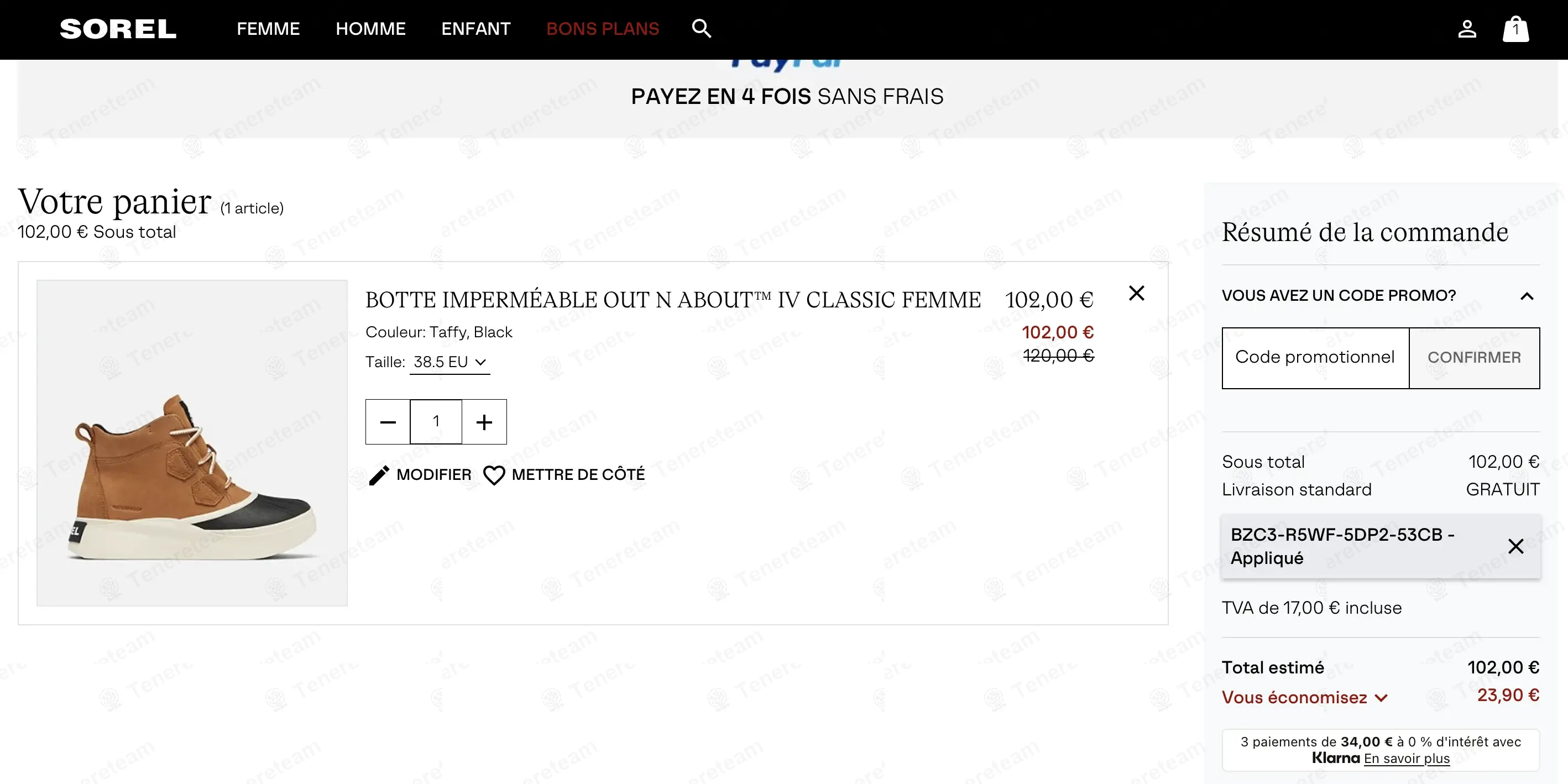 Sorel Footwear FR coupon code: 15% off with BZC3-R5WF-5DP2-53CB. Tested and valid as 9 months ago.