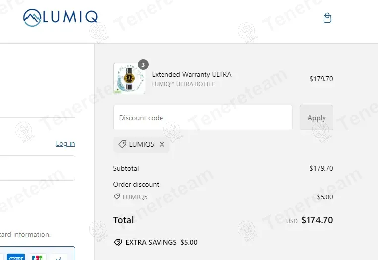 Lumi Q Bottle coupon code: $5 off with LUMIQ5. Tested and valid as 1 year ago.