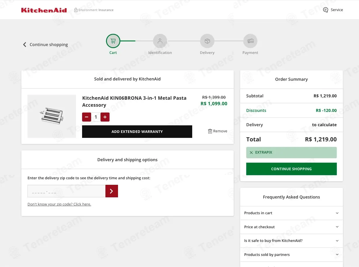 Kitchenaid BR coupon code: 5% off with EXTRAPIX. Tested and valid as 1 month ago.