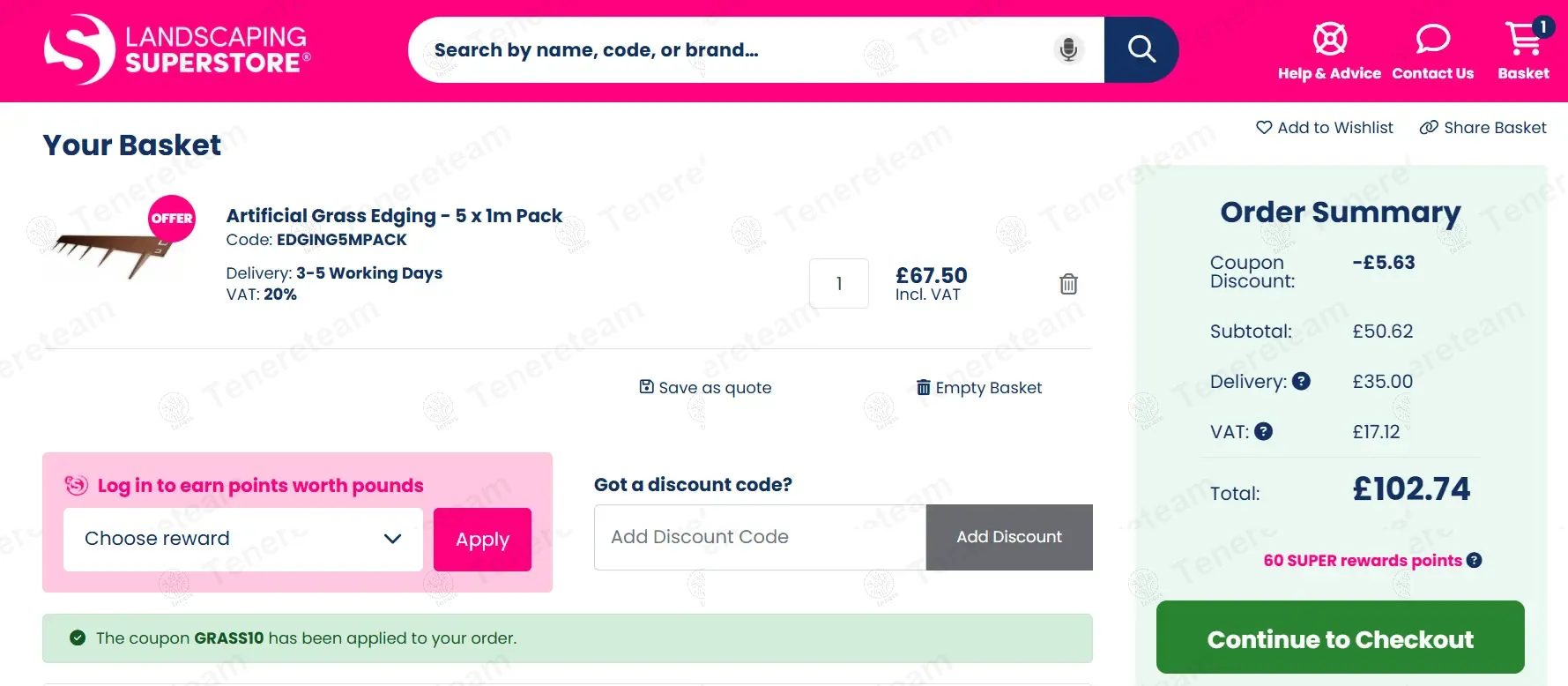 Landscapingsuperstore UK coupon code: 10% off with GRASS10. Tested and valid as 1 year ago.
