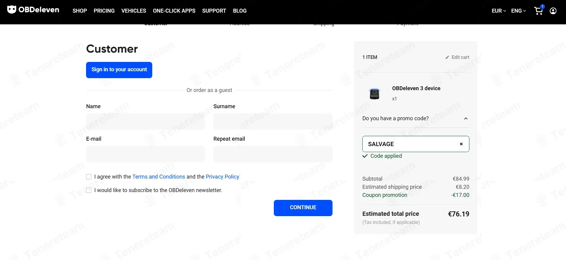 Obdeleven coupon code: 20% off with SALVAGE. Tested and valid as 1 month ago.