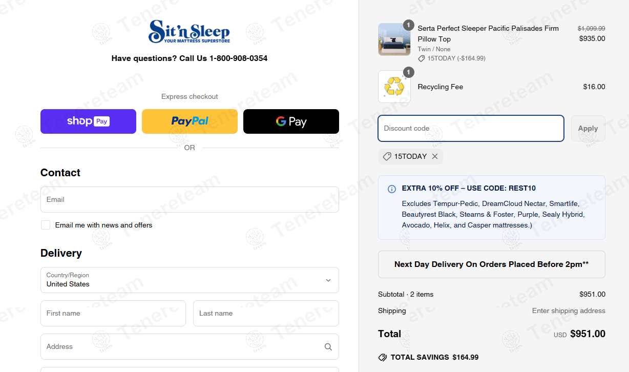 Sit N Sleep apply coupon code