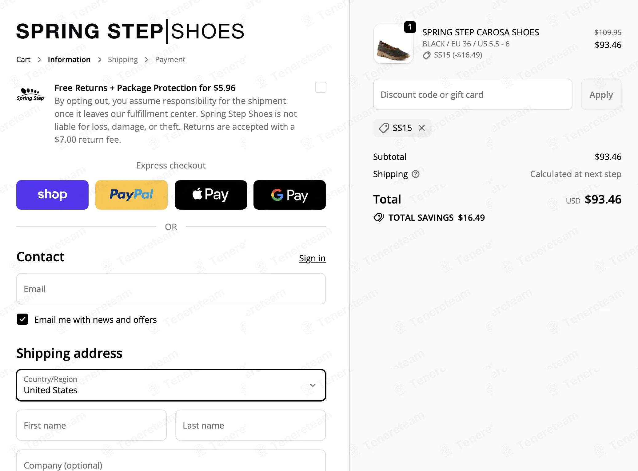 Spring Step Shoes coupon code: 15% off with SS15. Tested and valid as 3 days ago.