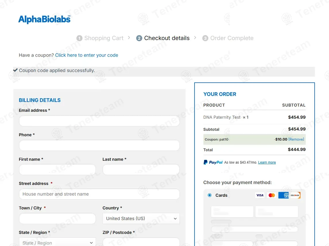 Alpha Biolabs USA apply coupon code