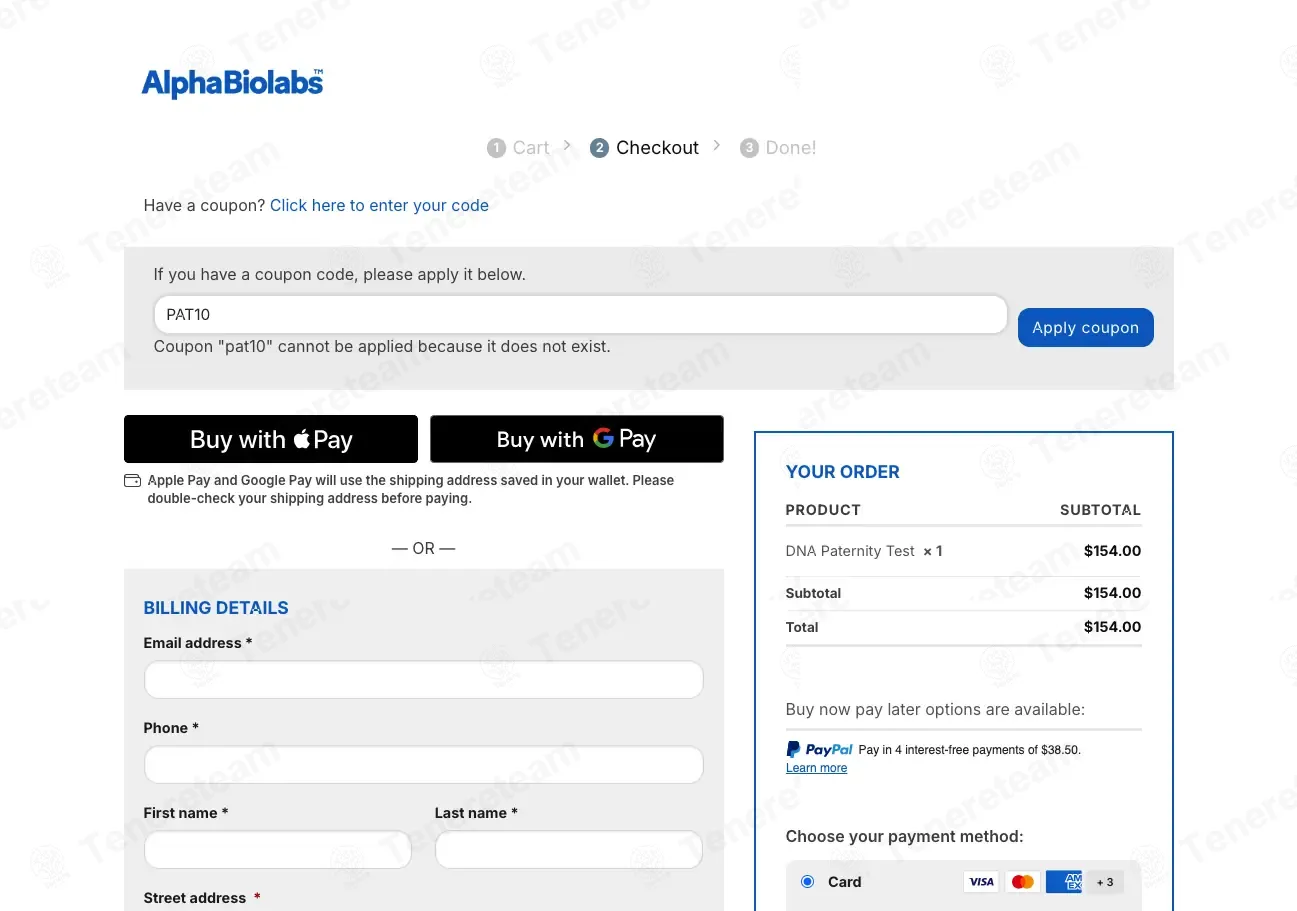 Alpha Biolabs USA coupon code: $10 off with PAT10. Tested and valid as 3 months ago.