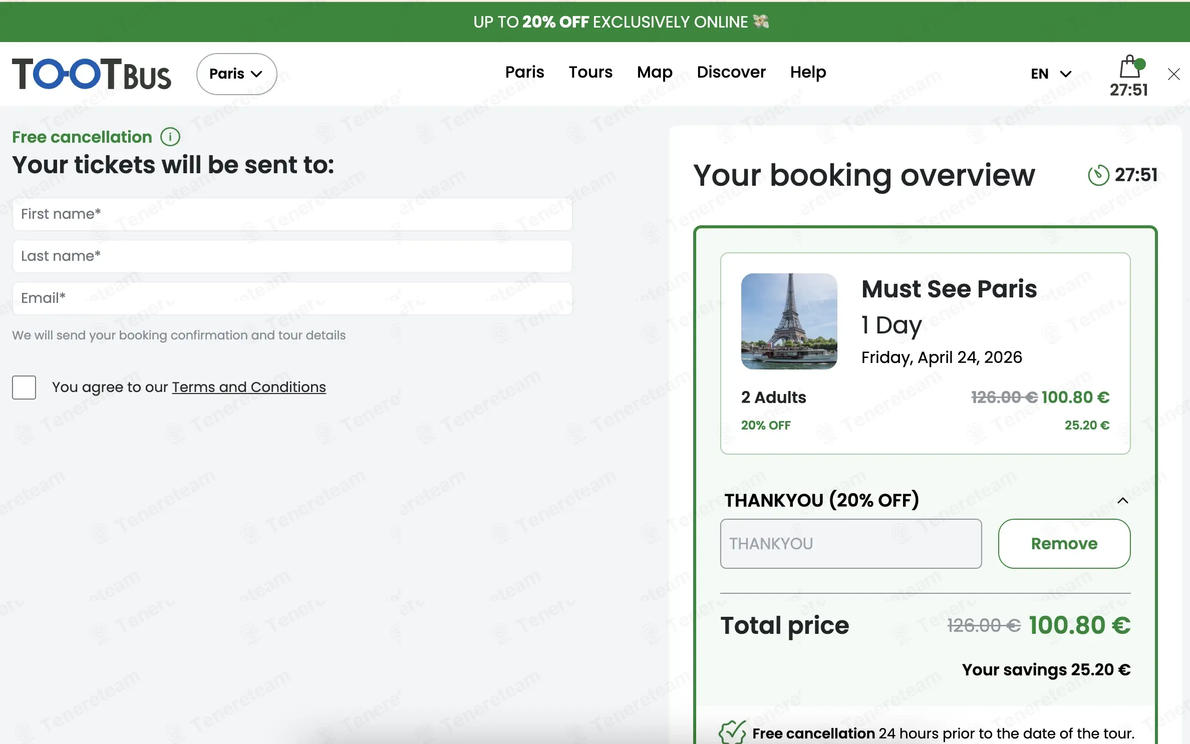 Tootbus coupon code: 20% off with THANKYOU. Tested and valid as 1 month ago.