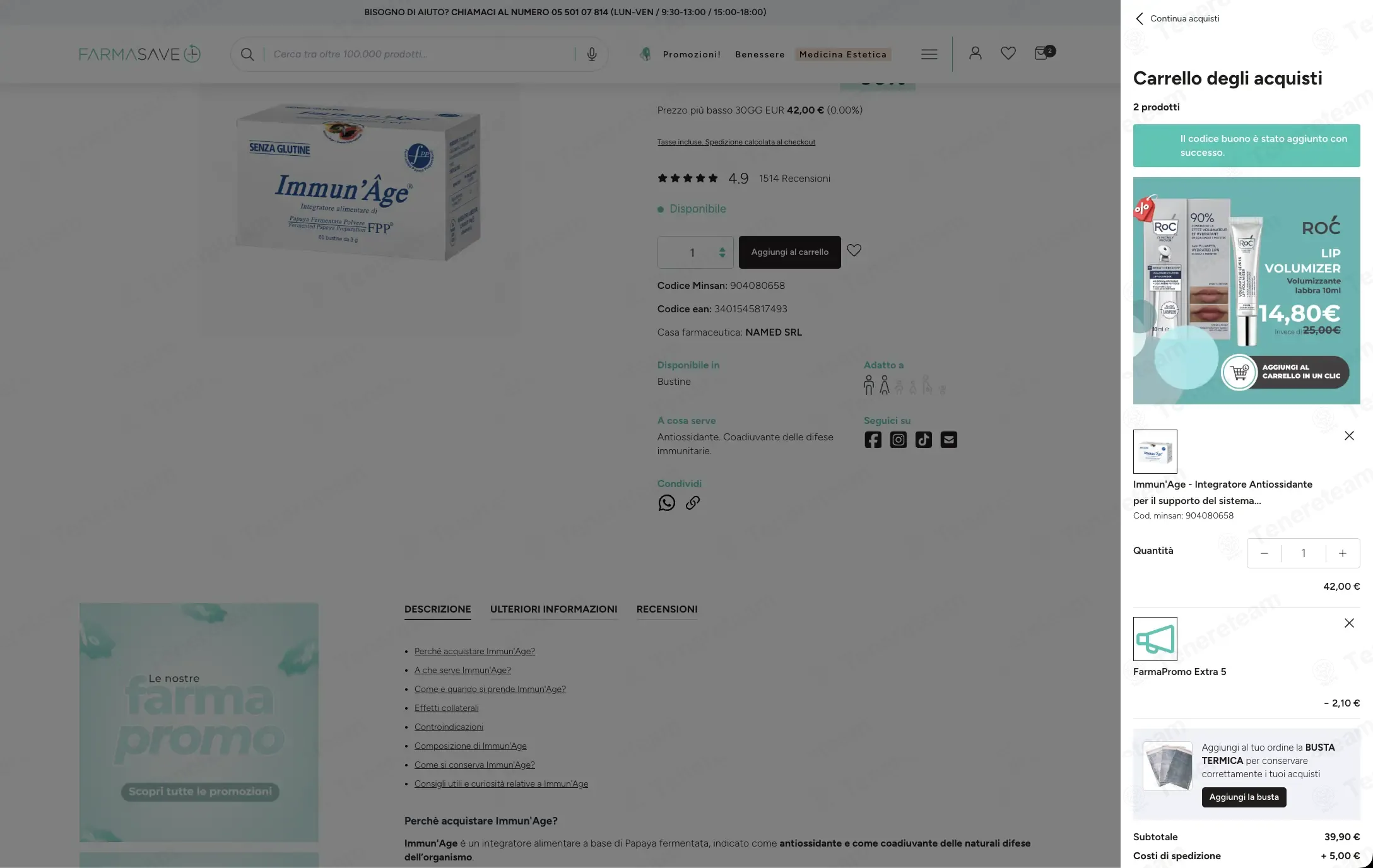 Farmasave IT coupon code: 5% off with SPRING5. Tested and valid as 1 month ago.