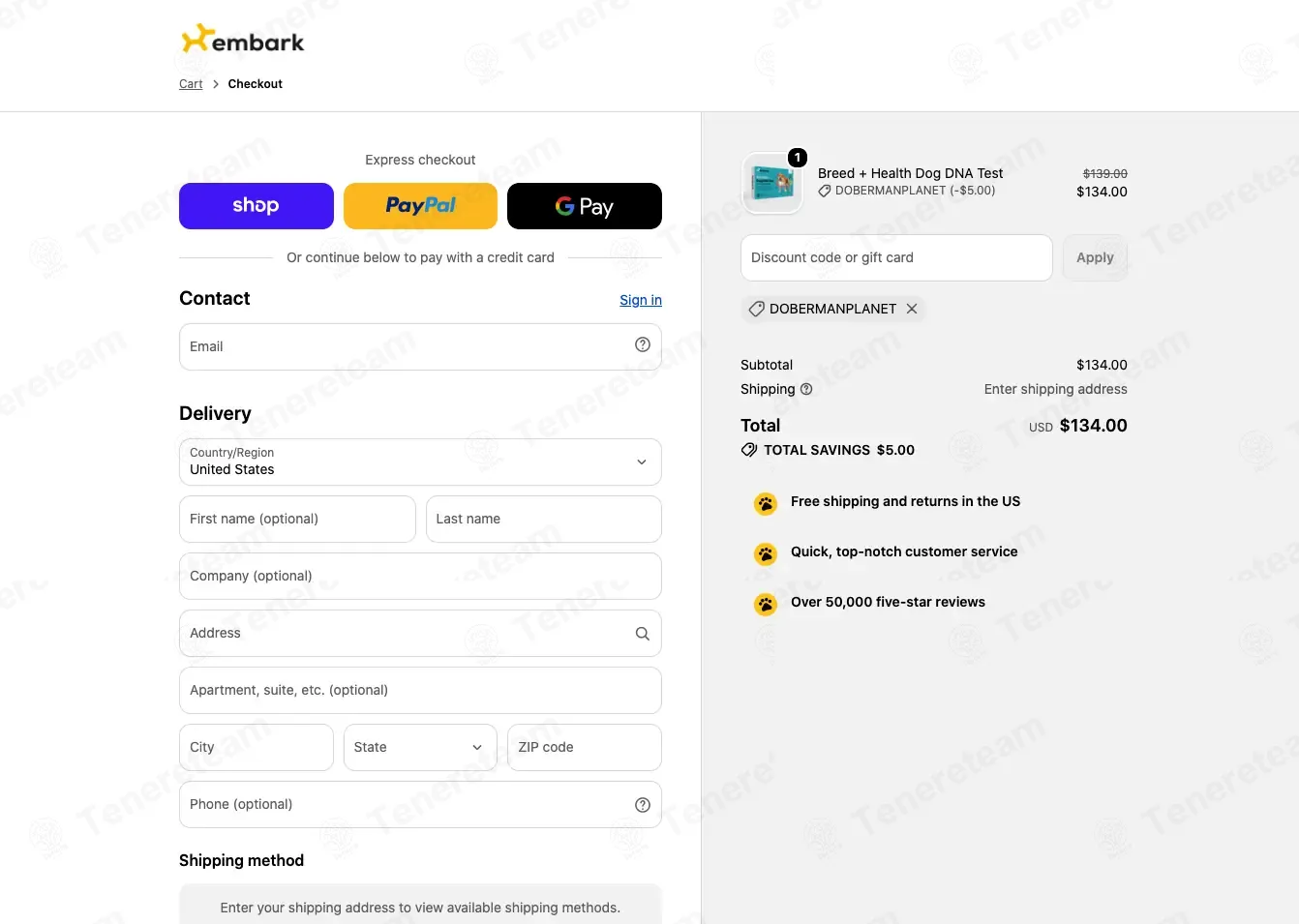 Embark Vet coupon code: $5 off with DOBERMANPLANET. Tested and valid as 1 week ago.