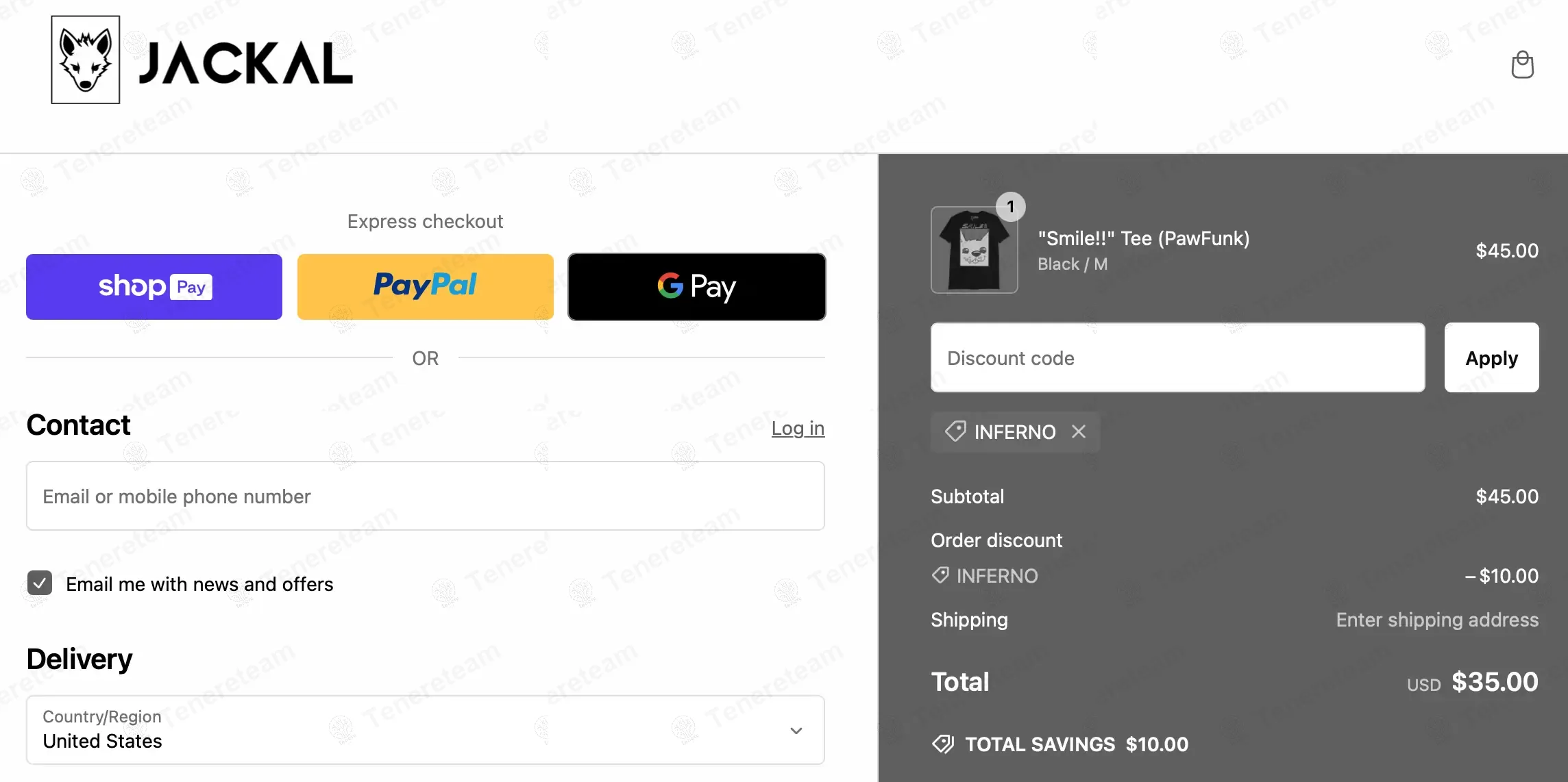 Jackal Clothing Co coupon code: $10 off with INFERNO. Tested and valid as 1 year ago.