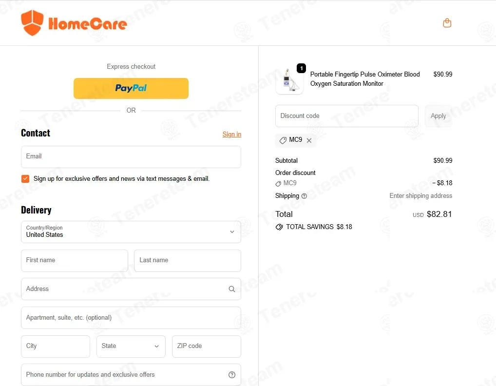 HomeCare Wholesale coupon code: 9% off with MC9. Tested and valid as 3 weeks ago.