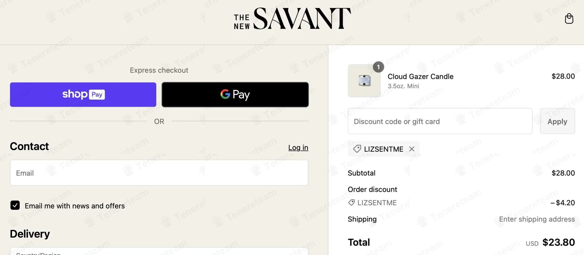 THE NEW SAVANT coupon code: 15% off with LIZSENTME. Tested and valid as 1 year ago.