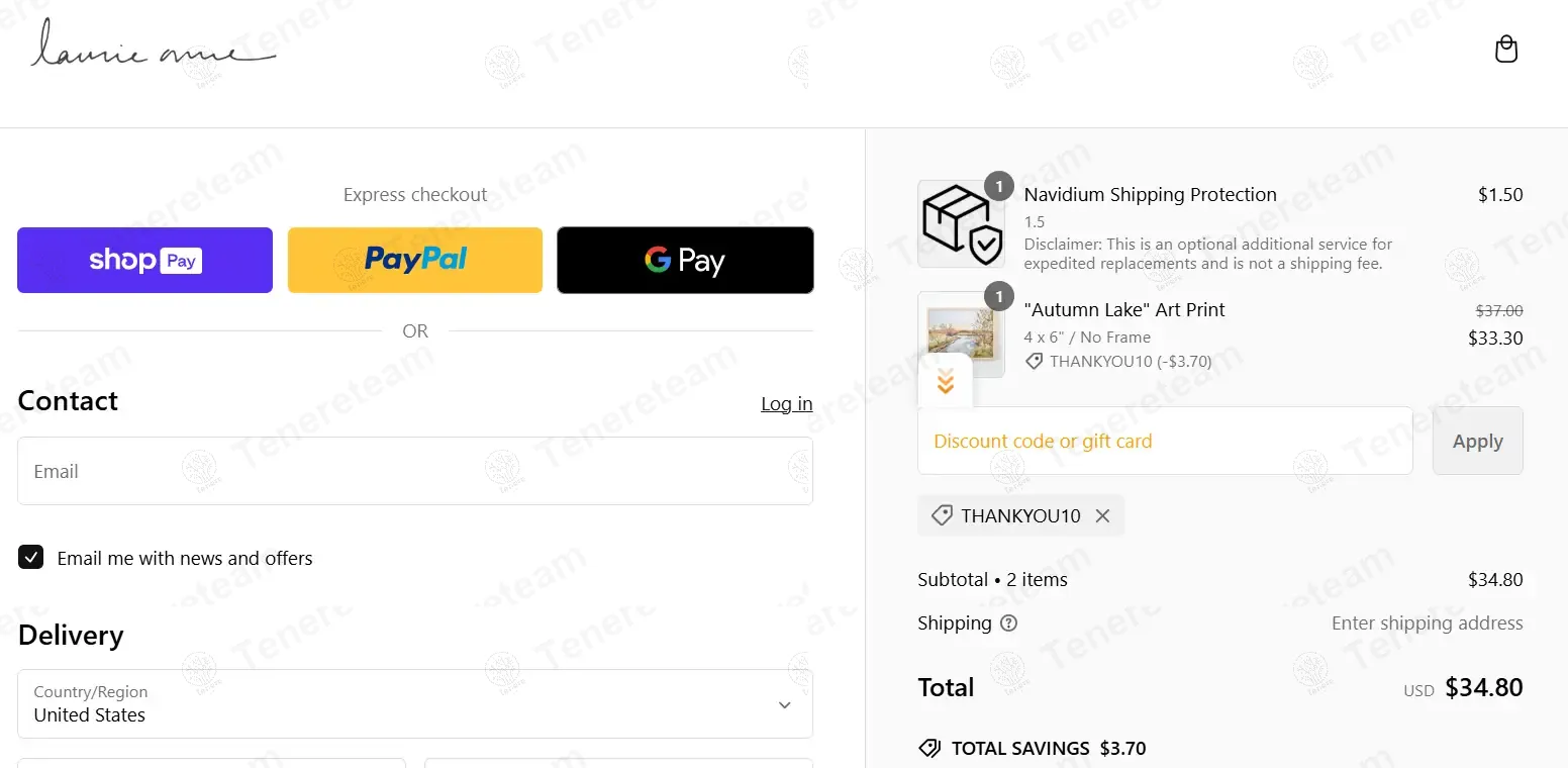 LaurieAnne Art coupon code: 10% off with THANKYOU10. Tested and valid as 1 year ago.