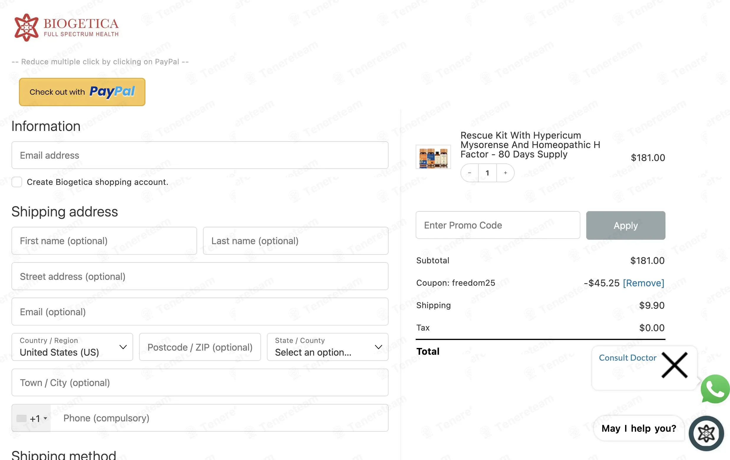 Biogetica coupon code: 25% off with freedom25. Tested and valid as 2 months ago.