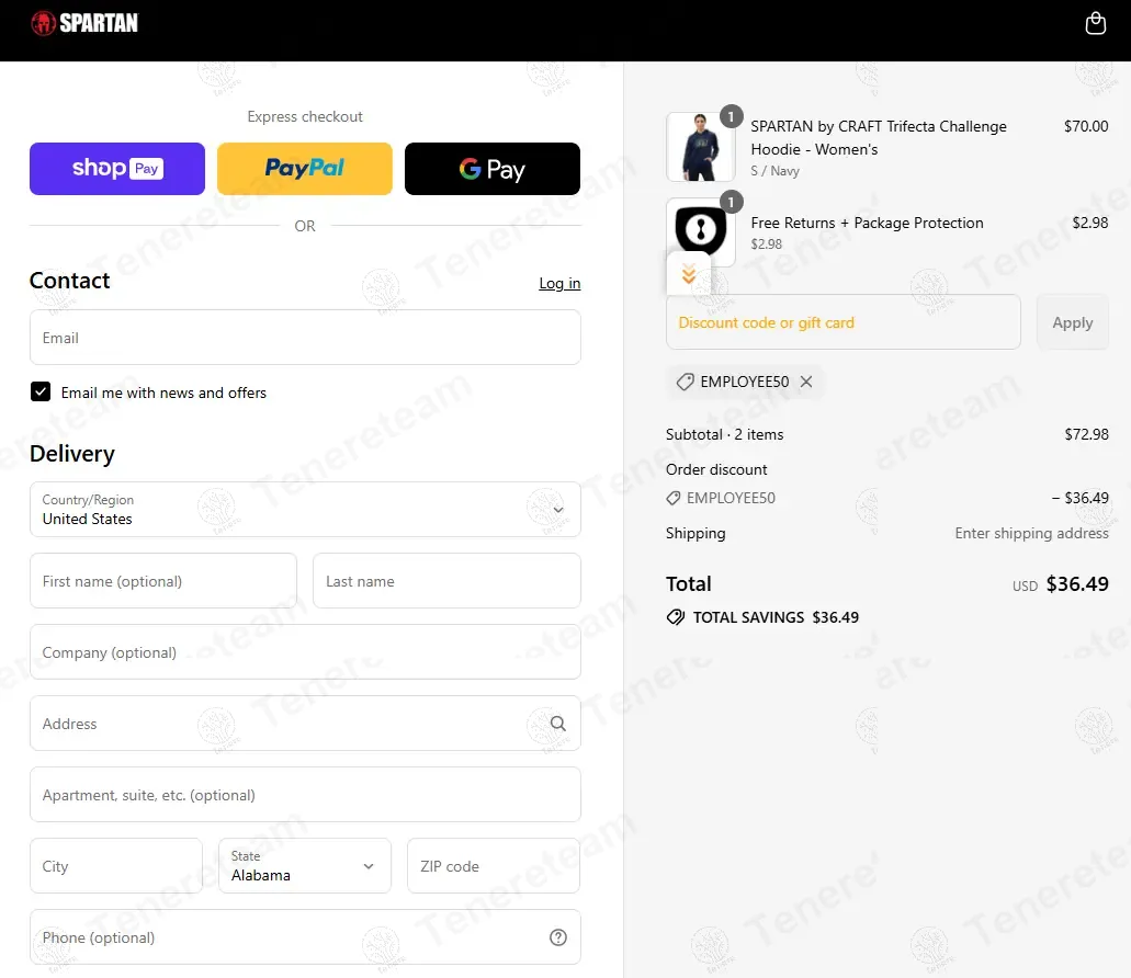 Spartan NL coupon code: 50% off with EMPLOYEE50. Tested and valid as 11 months ago.