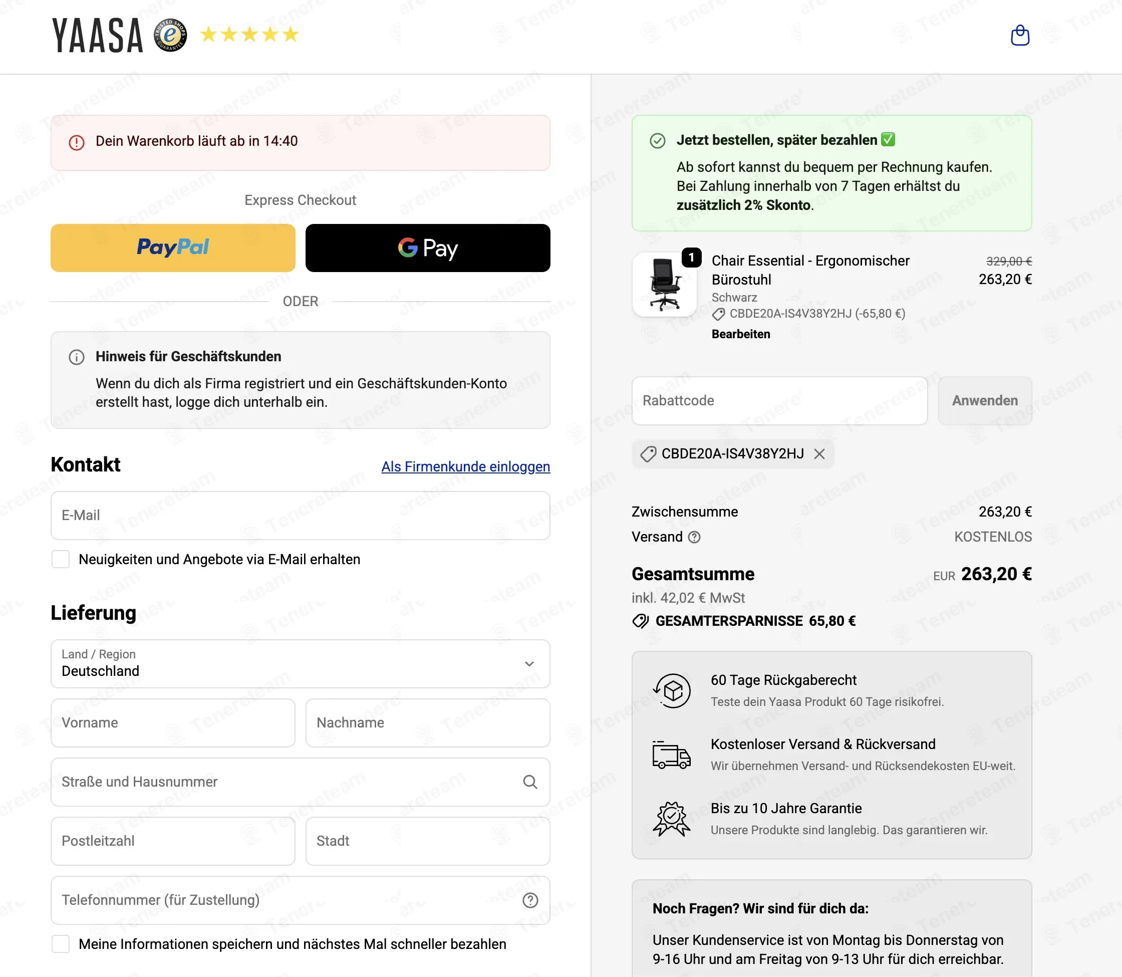 Yaasa apply coupon code