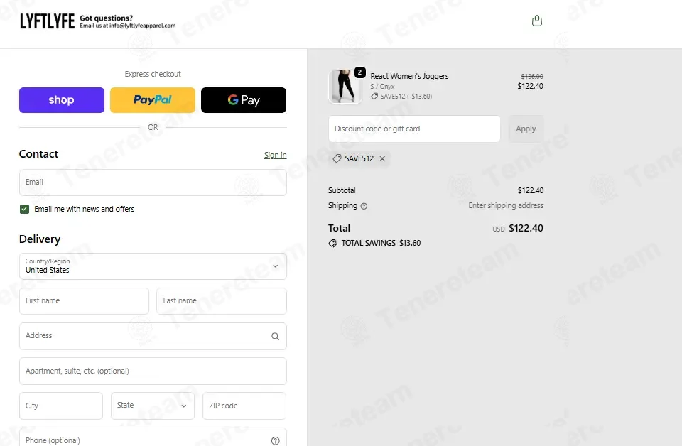 LYFTLYFE Apparel coupon code: 10% off with SAVE512. Tested and valid as 1 week ago.